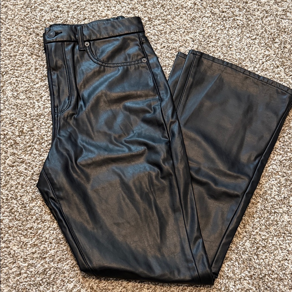 American Eagle Black Leather Pants